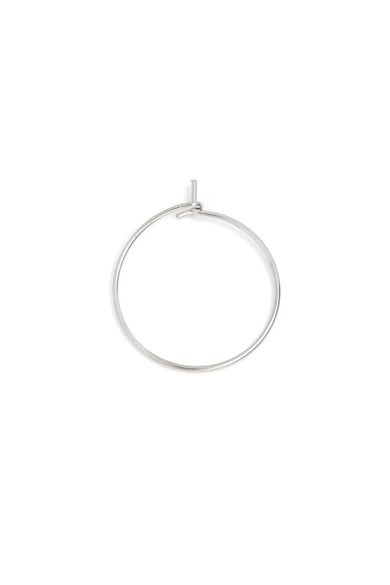 Creoles set Hoop model 3 Silver Color Stainless Steel h5 